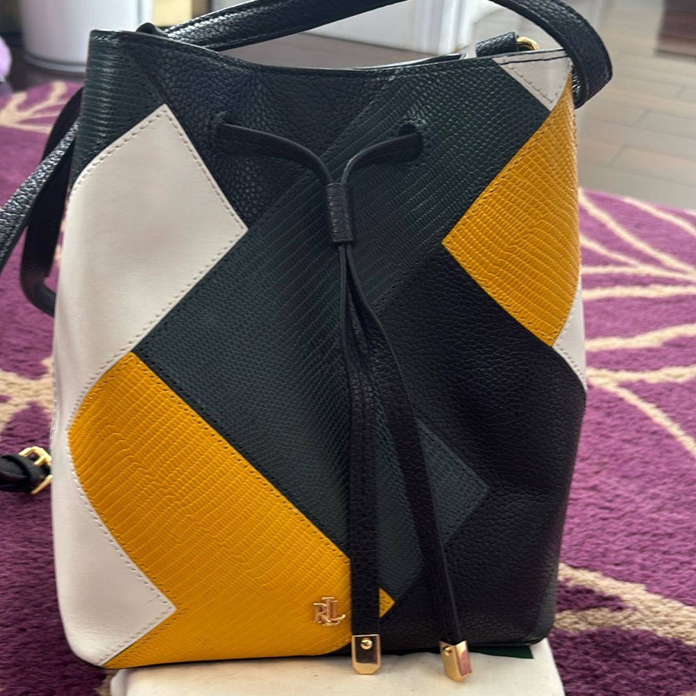 Lauren Ralph Lauren (LRL) bucket leather crossbody bag